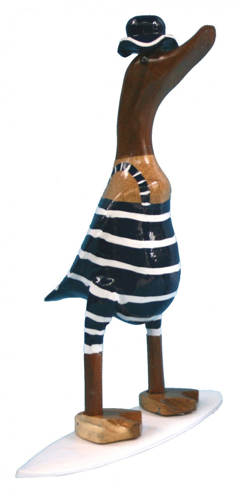 Preview: Ente Surfer stehend aus Bambus